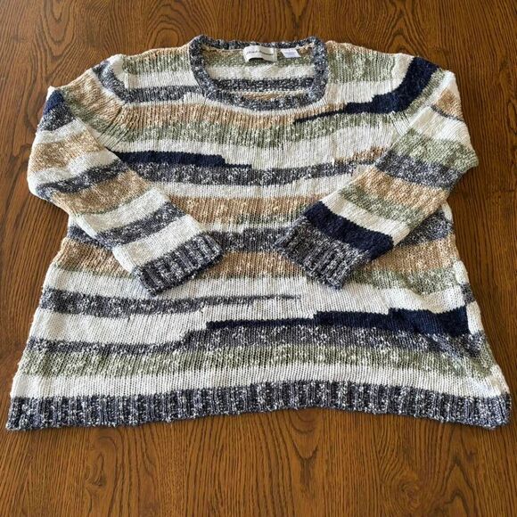 Alfred Dunner Women's Knit Sweater Size L Striped - Picture 1 of 7